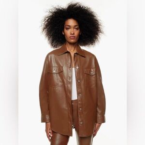 Wilfred Ganna Shirt Jacket Vegan Leather